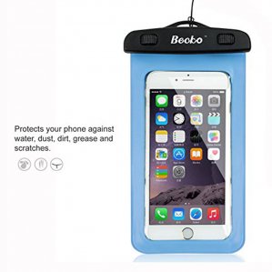 5.5" Blue Waterproof Cell Phone Pouch